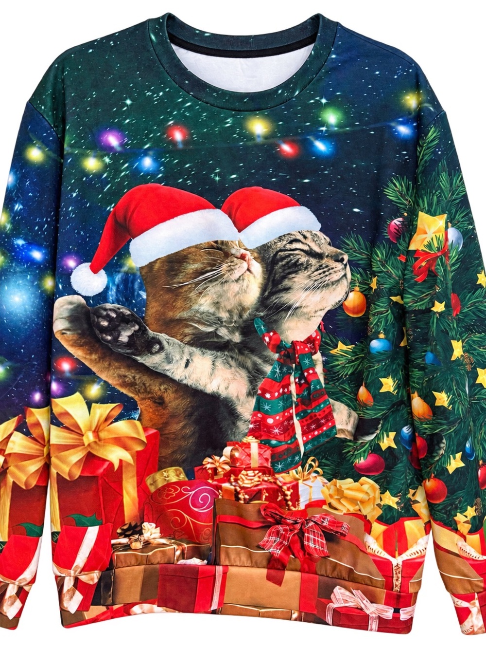 Titanic Pose Cats Christmas Sweatshirt – Size L